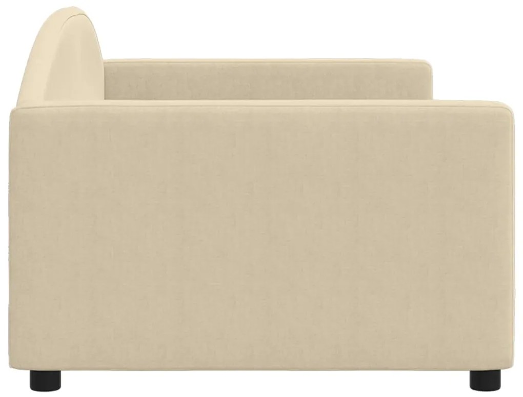 Sofá-cama 90x200 cm tecido cor creme