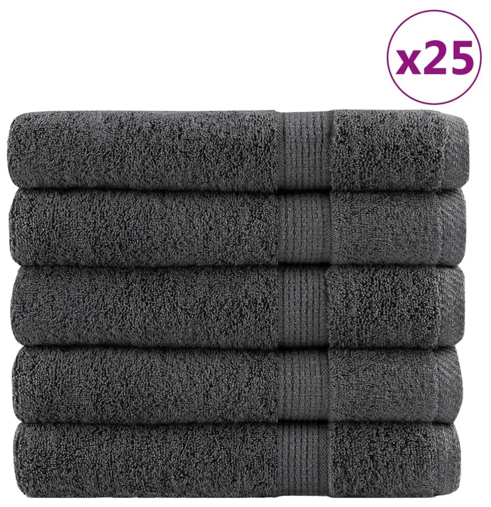 vidaXL Toalhas sauna premium SOLUND 25pcs 80x200cm 600gsm antracite
