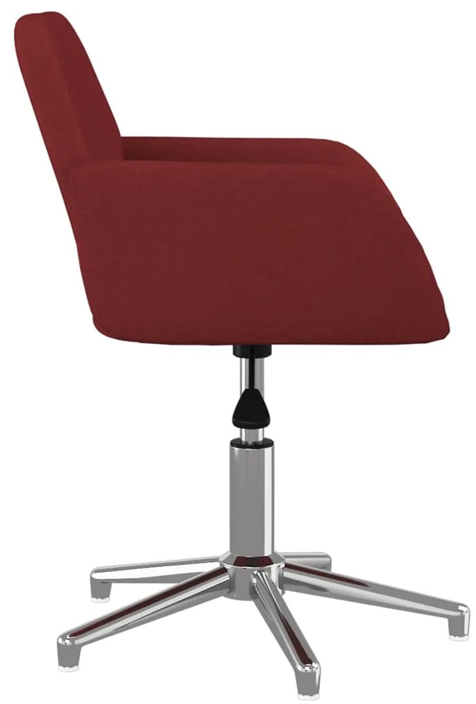 Cadeiras de jantar giratórias 2 pcs tecido vermelho tinto