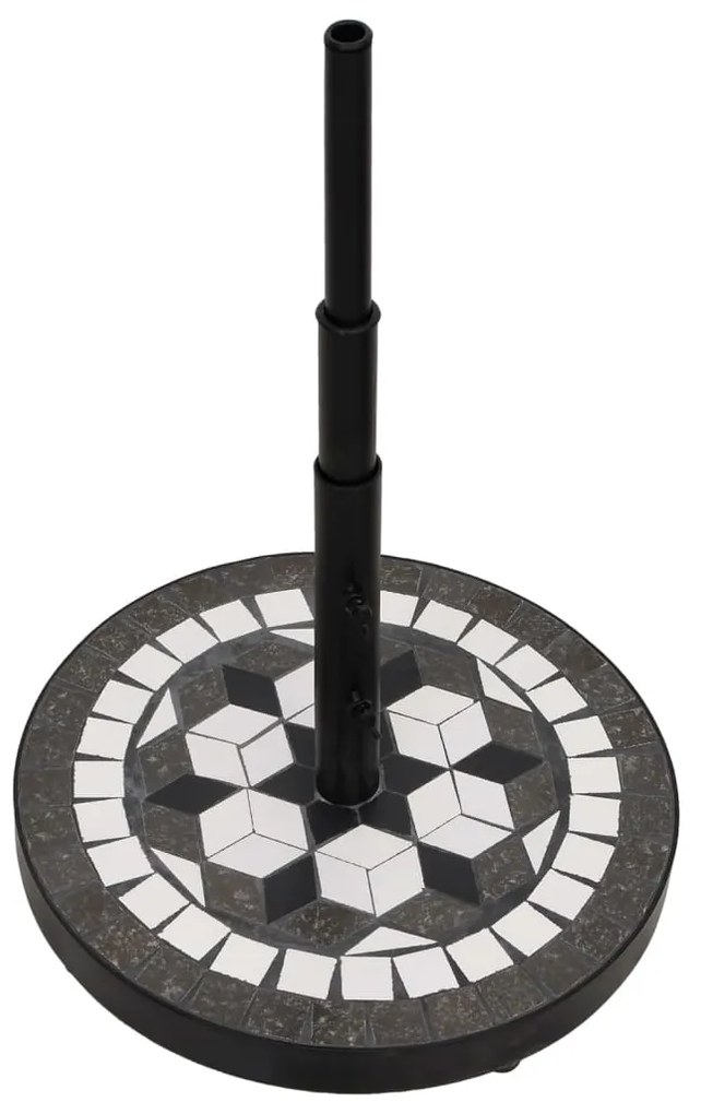Base p/ guarda-sol redonda 12 kg preto e branco