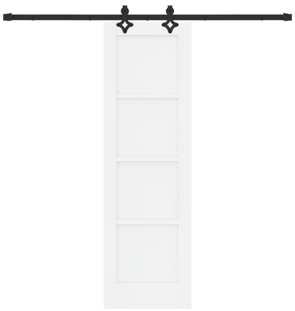 Porta Deslizante vidaXL com Conjunto de Ferragens Branca 61x198.5 cm M