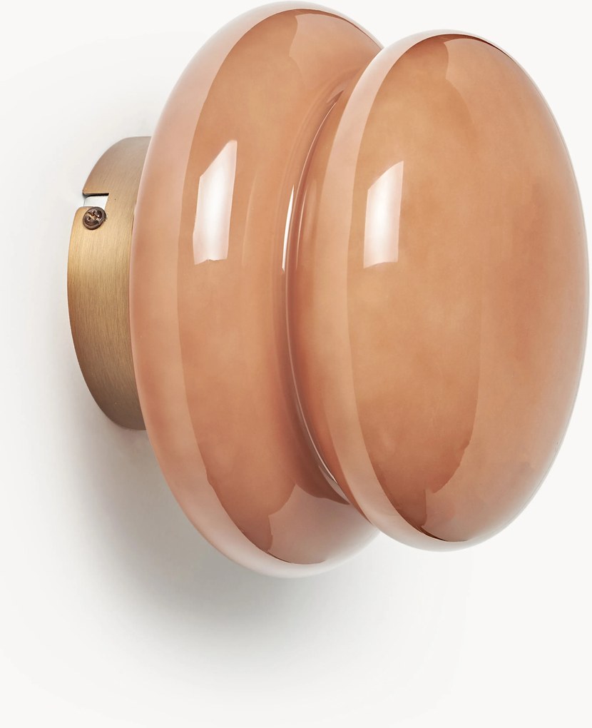 Candeeiro de parede em vidro opalino Baya