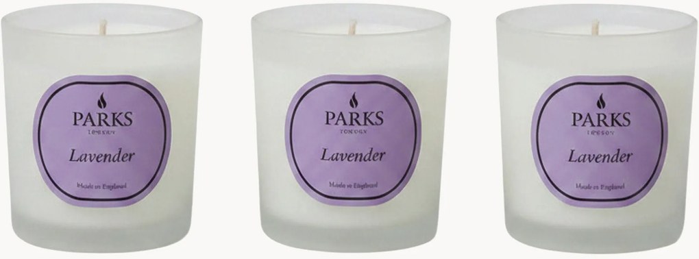 Velas perfumadas artesanais Vintage Aromatherapy (lavanda, camomila, almíscar branco), conjunto de 3