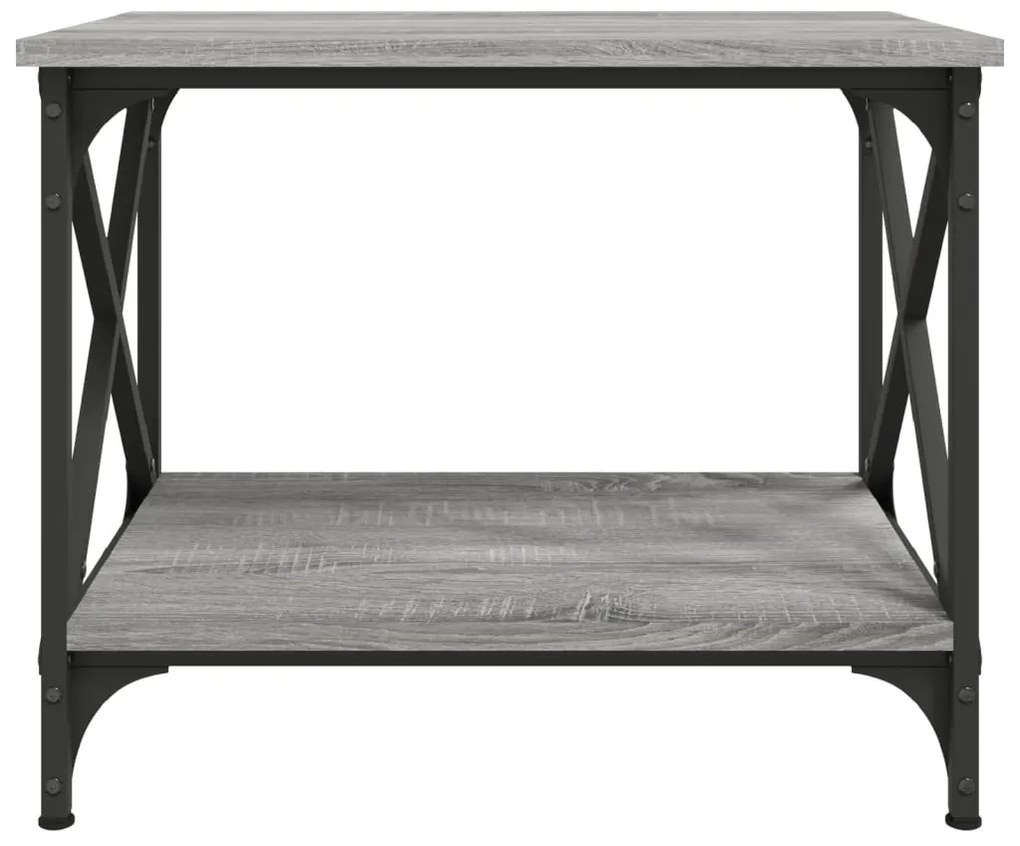 Mesa de apoio 55x38x45 cm derivados de madeira cinzento sonoma