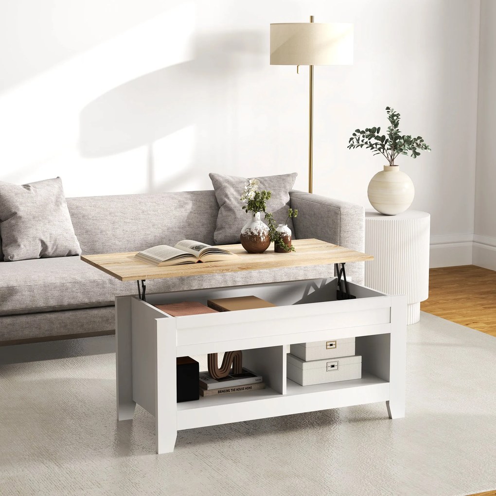 Mesa de Centro com Bancada Elevável Mesa de Centro com 2 Compartimento
