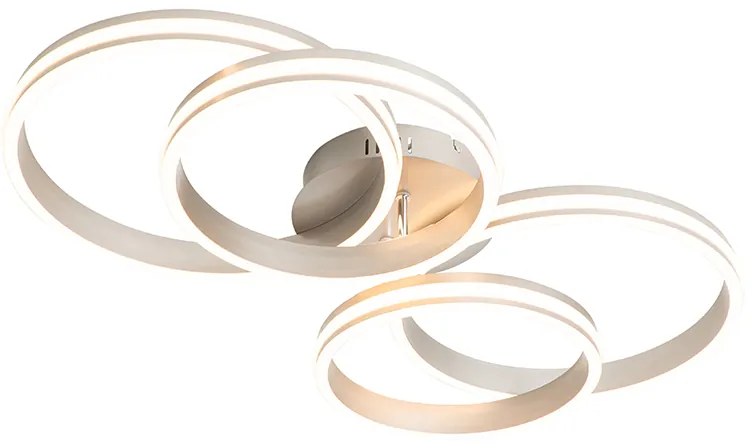 Candeeiro de teto em aço com LED regulável em 3 níveis 4 luzes - Navara Design