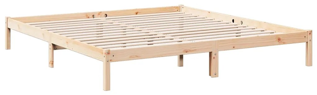 Cama extra longa sem colchão 180x220 cm madeira de pinho maciça