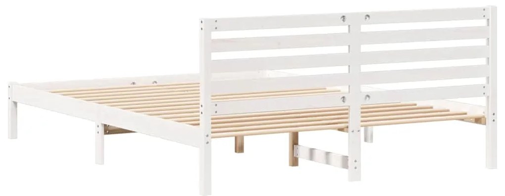 Estrutura da Cama com cabeceira Branco 160 x 220 cm