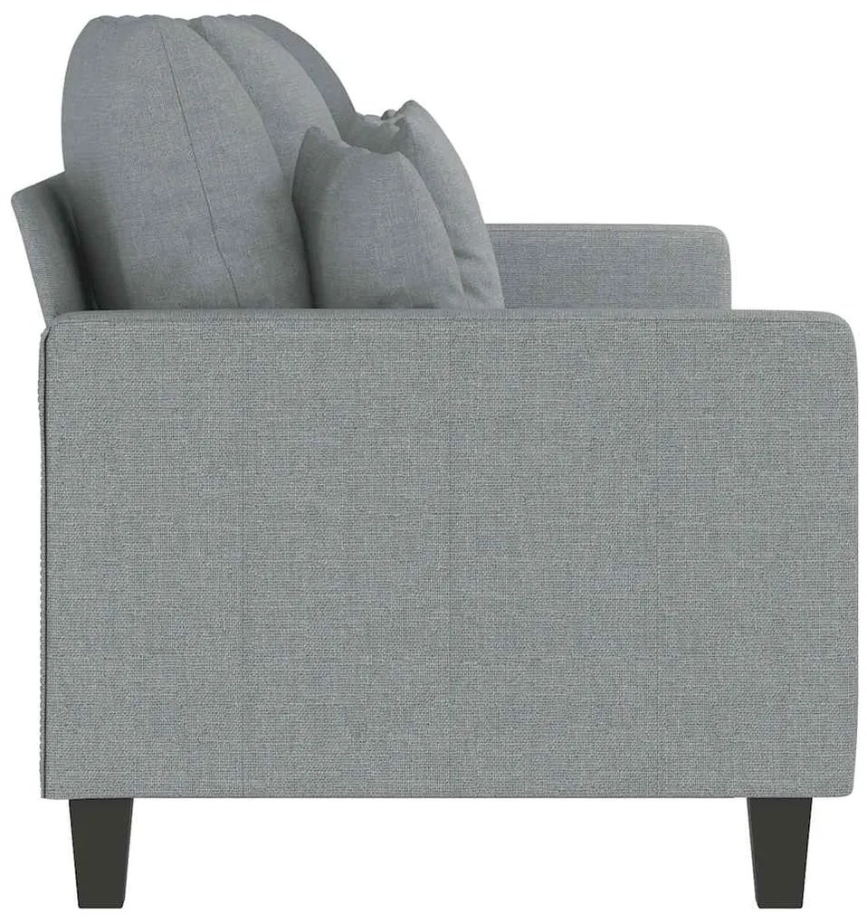 Sofá de 3 lugares 180 cm tecido cinza-claro