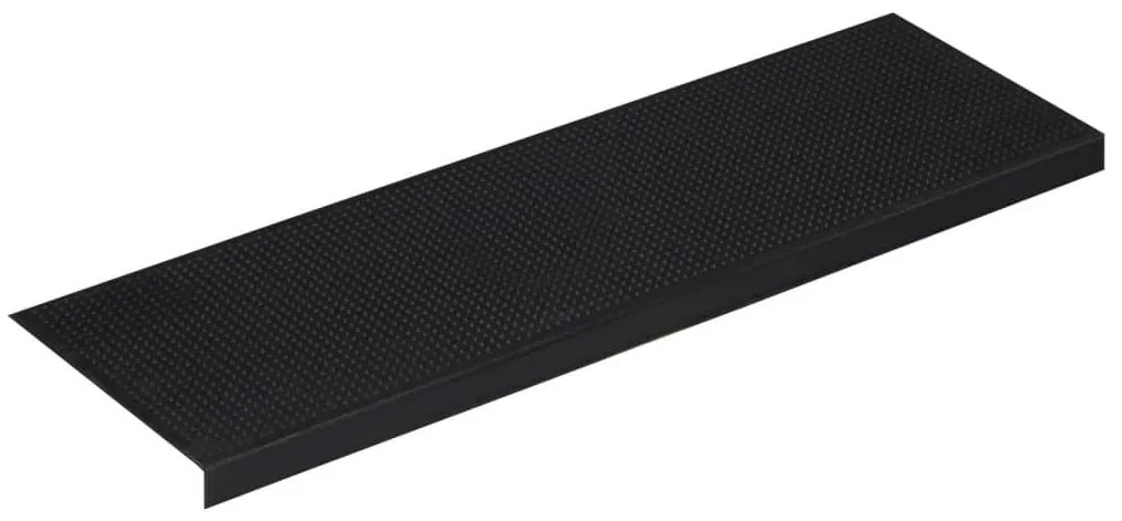Tapetes de escada 5 pcs 25x75 cm borracha