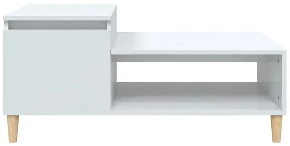 Mesa de centro 100x50x45 cm derivados madeira branco brilhante