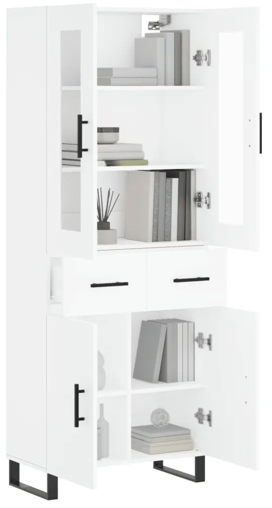 Armário alto 69,5x34x180 cm derivados de madeira branco