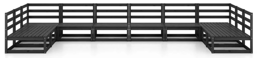 10 pcs conjunto lounge de jardim pinho maciço