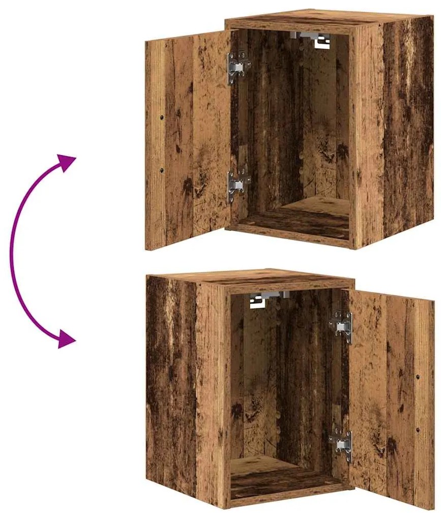 Armários de parede para garagem 2 pcs derivados de madeira