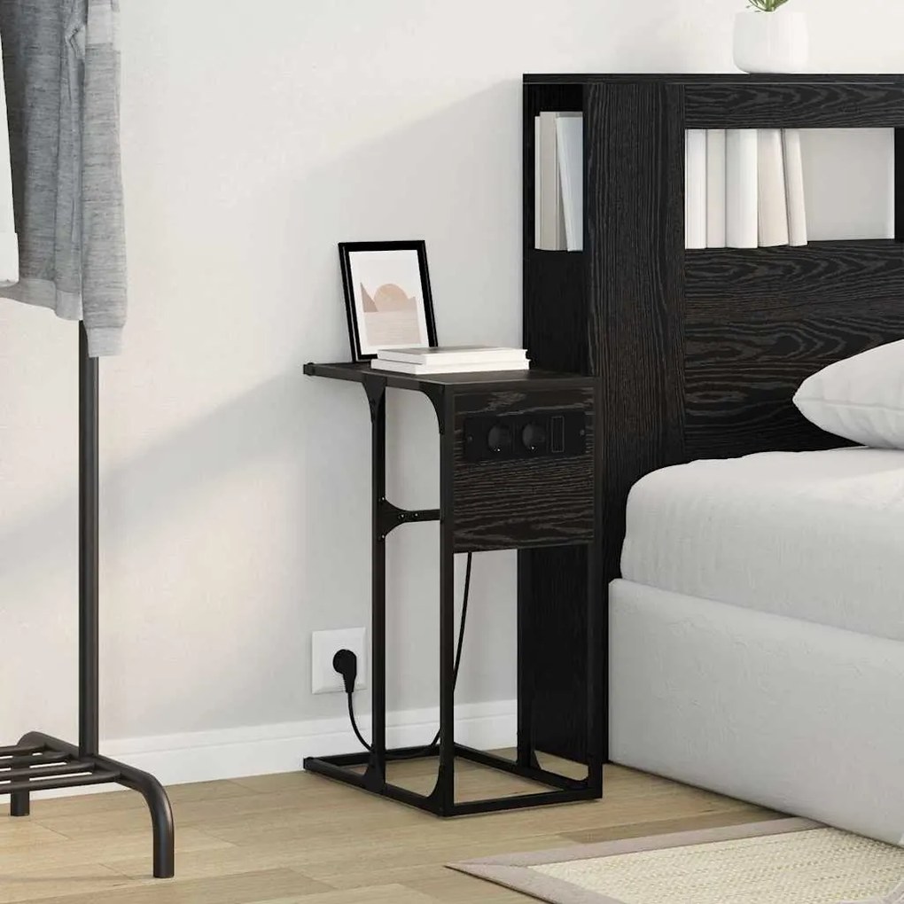 Mesa-de-cabeceira Carvalho preto 41.5 x 26 x 60.5 cm