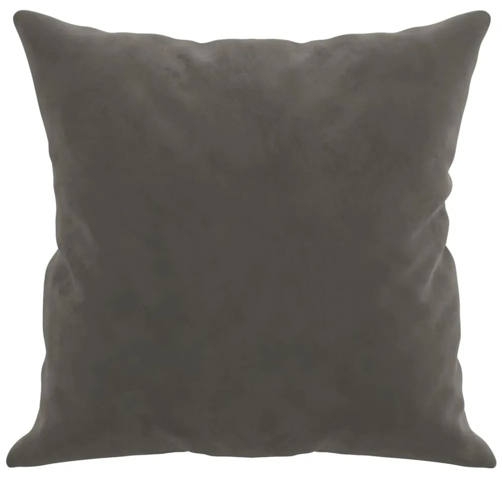 Almofadas decorativas 2 pcs 40x40 cm veludo cinzento-escuro