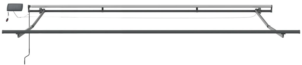 Toldo Retrátil Manual vidaXL com LED Vermelho 450x350 cm
