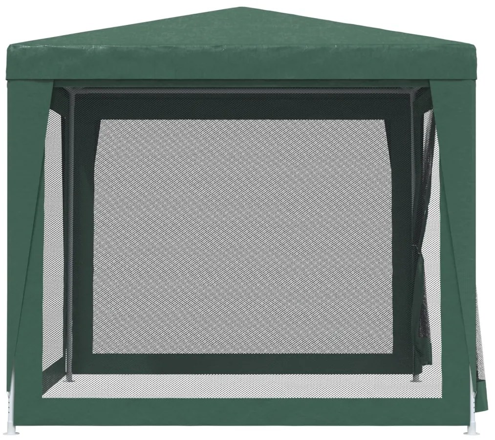 Tenda festas c/ 4 paredes laterais em rede 2,5x2,5 m PEAD verde