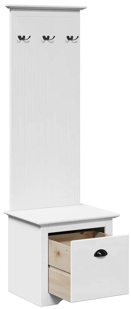 Armário corredor com ganchos BODO branco 50x40x157 cm
