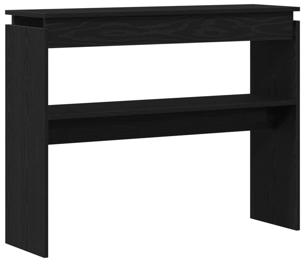 Mesa de Consola vidaXL em Madeira de Carvalho Preta 80x30x102 cm