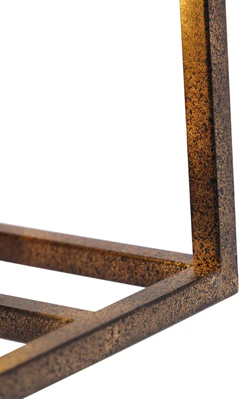 Candeeiro de parede industrial castanho ferrugem - Cage Industrial