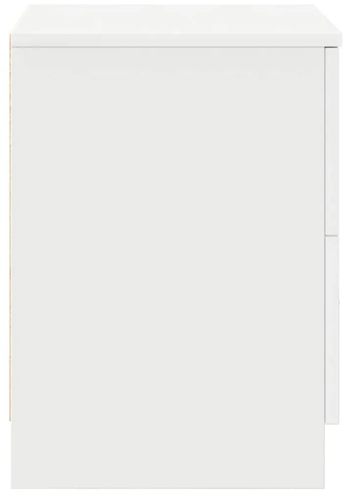 Mesas de cabeceira 2 pcs com 2 gavetas 40x36x50 cm branco