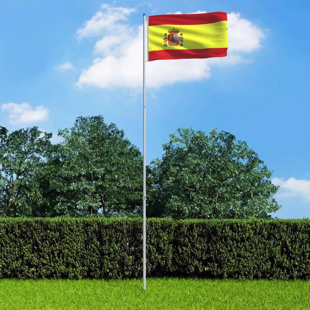 3053351 vidaXL Bandeira da Espanha com mastro de alumínio 6 m