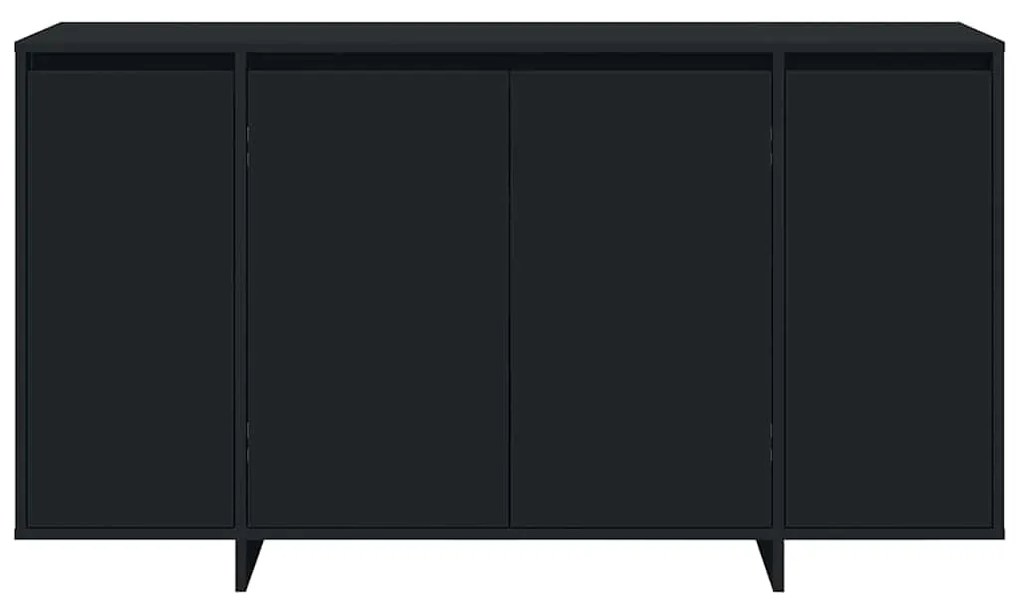 Buffet Preto Preto Madeira Engenheirada 135 x 41 x 75 cm