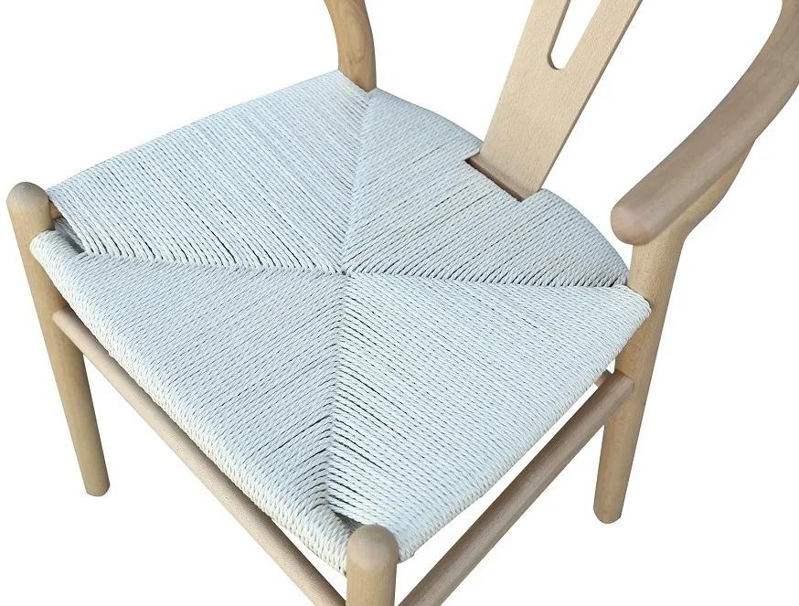 Conjunto 2 Cadeiras WISH, madeira de faia, natural, fibra trançada