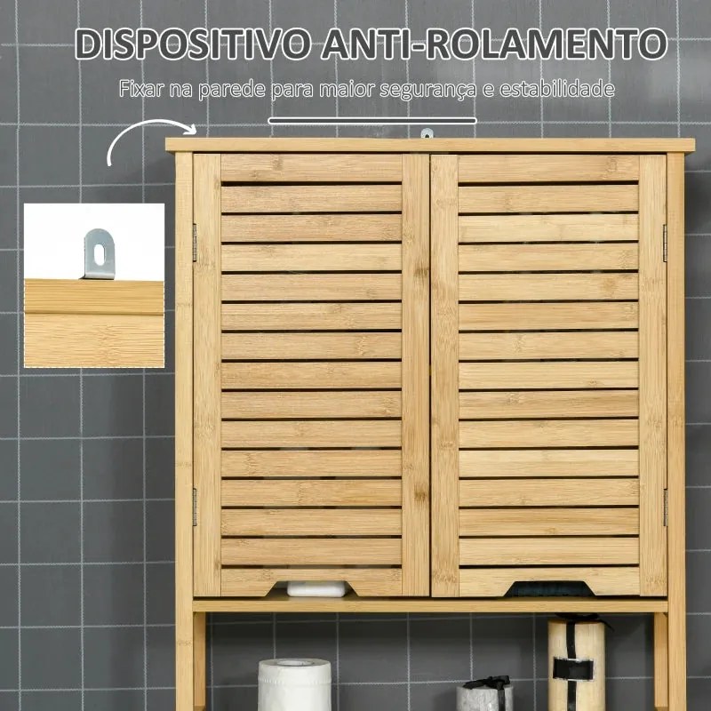 Armário de Casa de Banho para Sanita/Máquina de Lavar Cabah em Bambu -