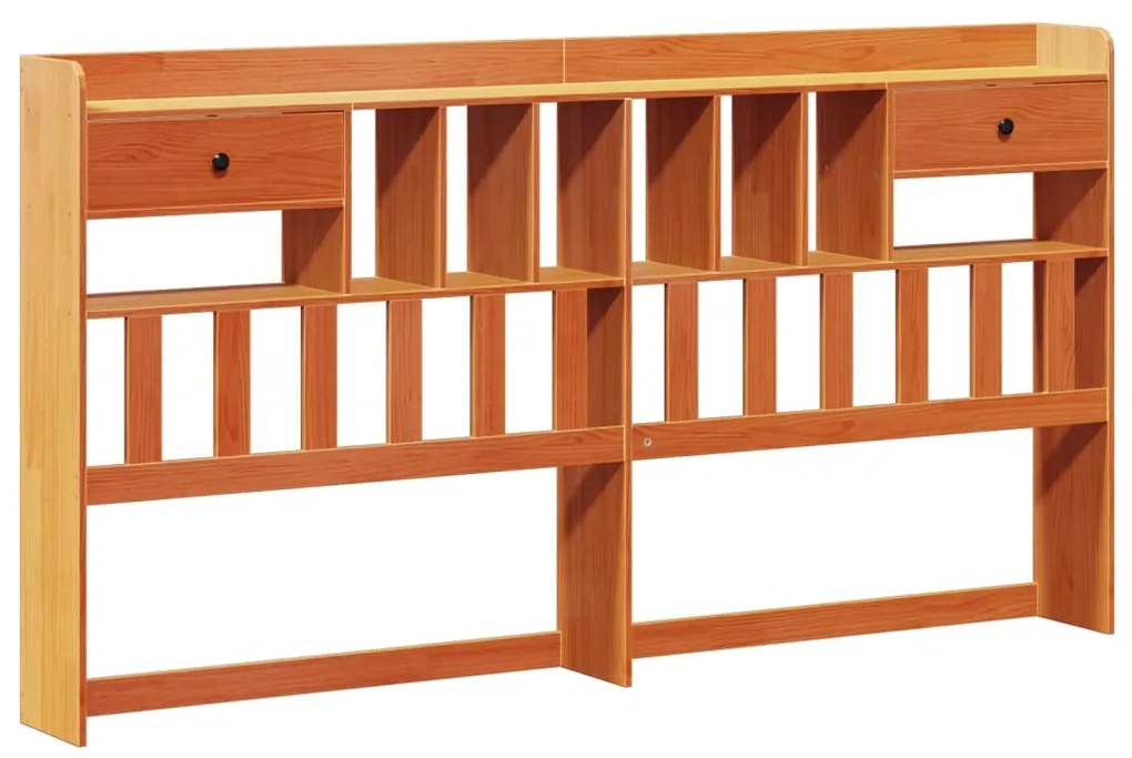 Cama com estante sem colchão 200x200 cm pinho maciço