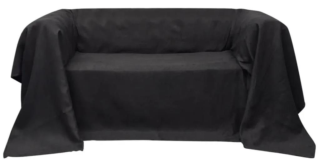 Manta de sofá em microfibra antracite 270 x 350 cm