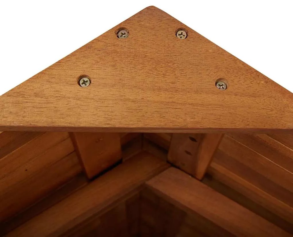 Mesa de bar exterior c/ telhado 113x106x217 cm acácia maciça