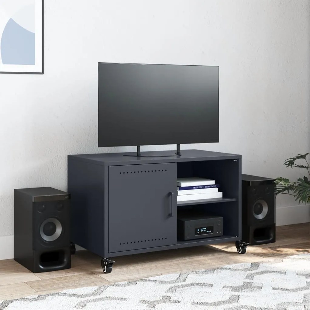 Móvel de TV 68x39x43,5 cm aço antracite