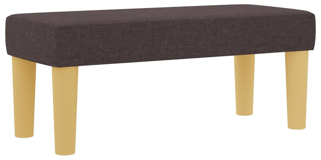 Cama Box Spring vidaXL com Colchão e Banco Marrom Escuro 90x200 cm Tec