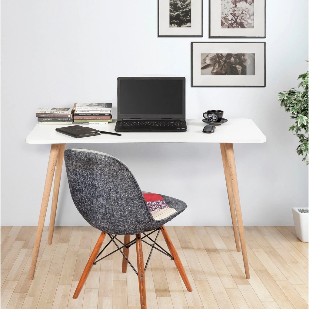 Secretária Fabio – Branco – 120 cm x 77 cm x 60 cm
