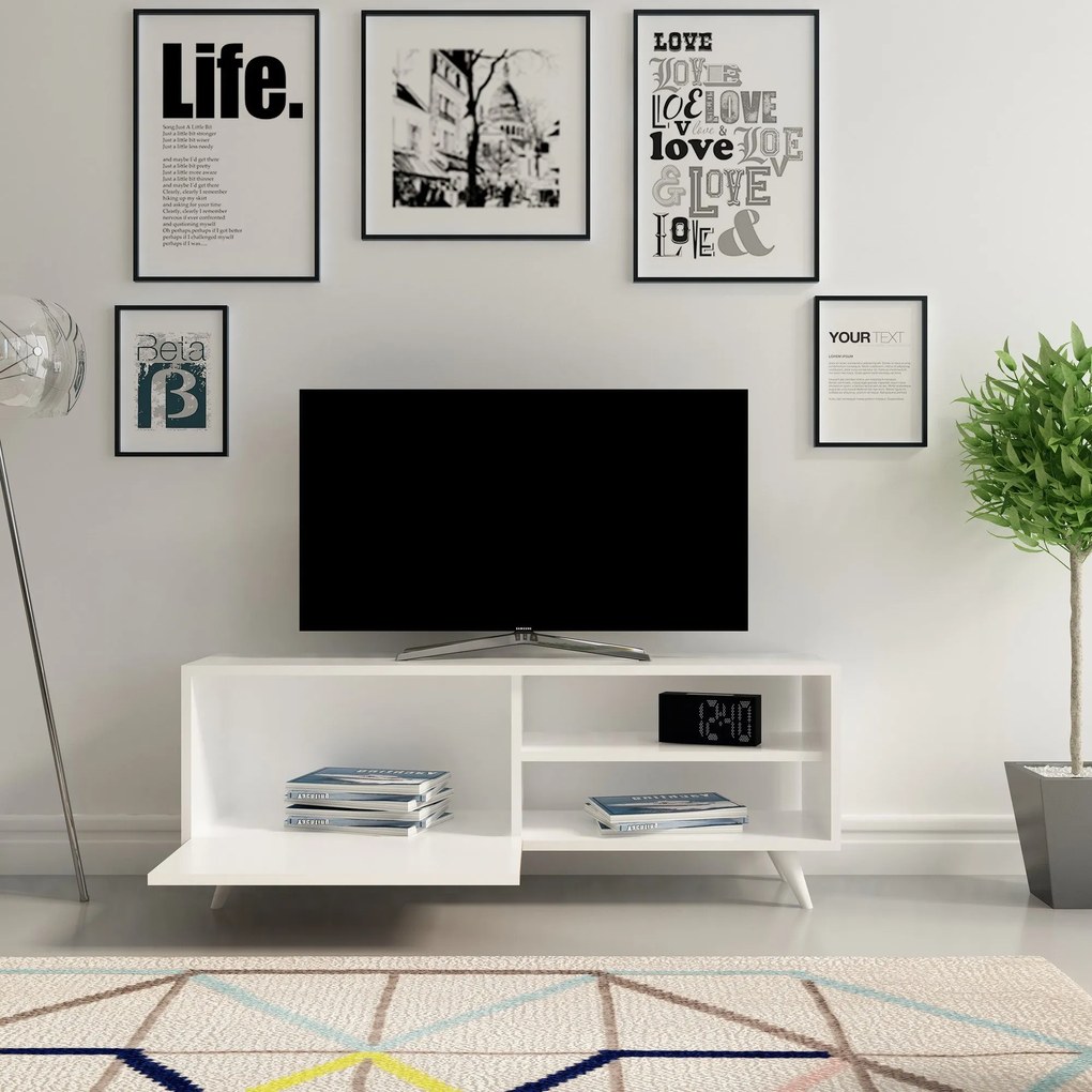 Móvel TV Venedik – Branco – 120 cm x 43,7 cm x 29,5 cm