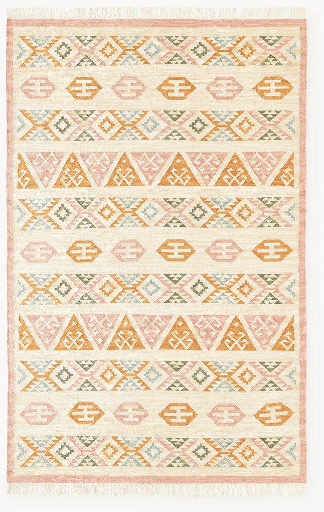 Tapete kilim em lã tecido à mão Anisa
