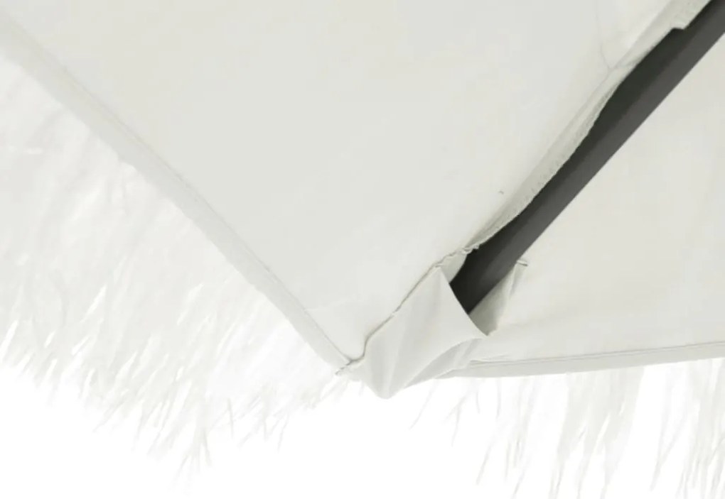 Guarda-sol de jardim com poste de aço 300x200x250 cm branco