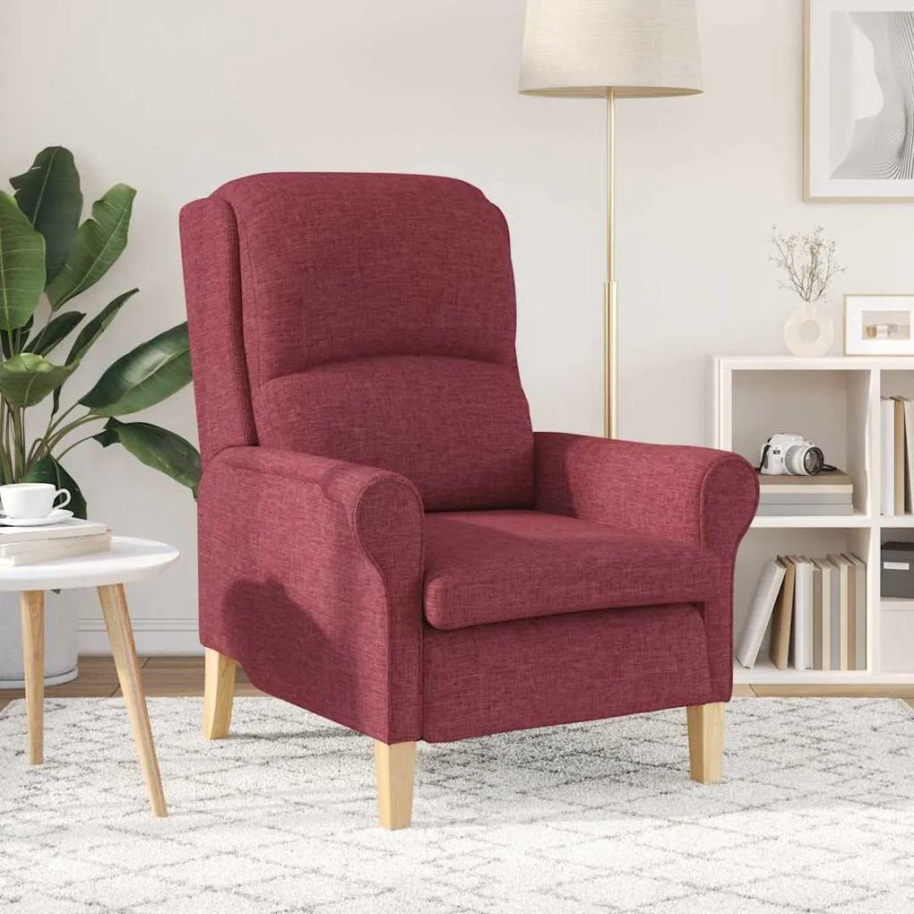 Poltrona vermelho vinho 52 cm tecido