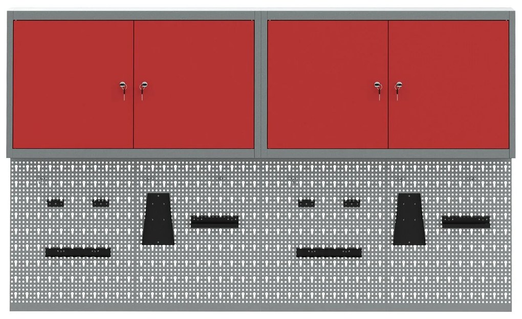 Conjunto de Armário e Painel de Ferramentas vidaXL com 6 Peças Montado
