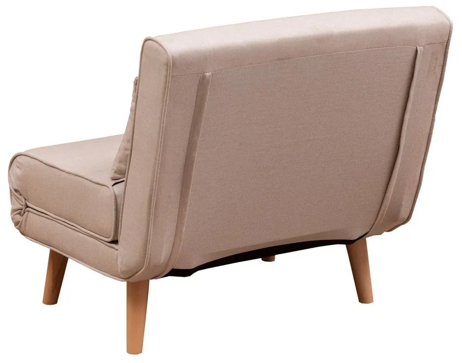 Sofá-cama 1 Lugar Folde – Creme – 180 x 80 cm