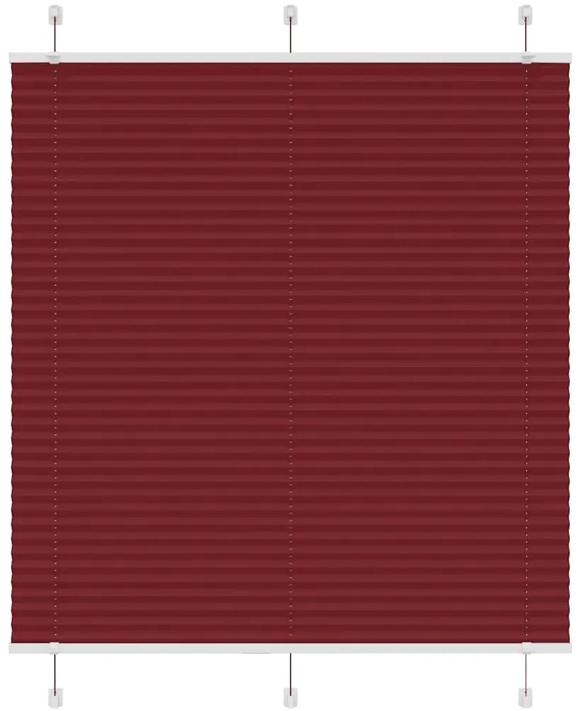 Plissado Cego Bordéus Vermelho 120x150 cm Largura Tecido
