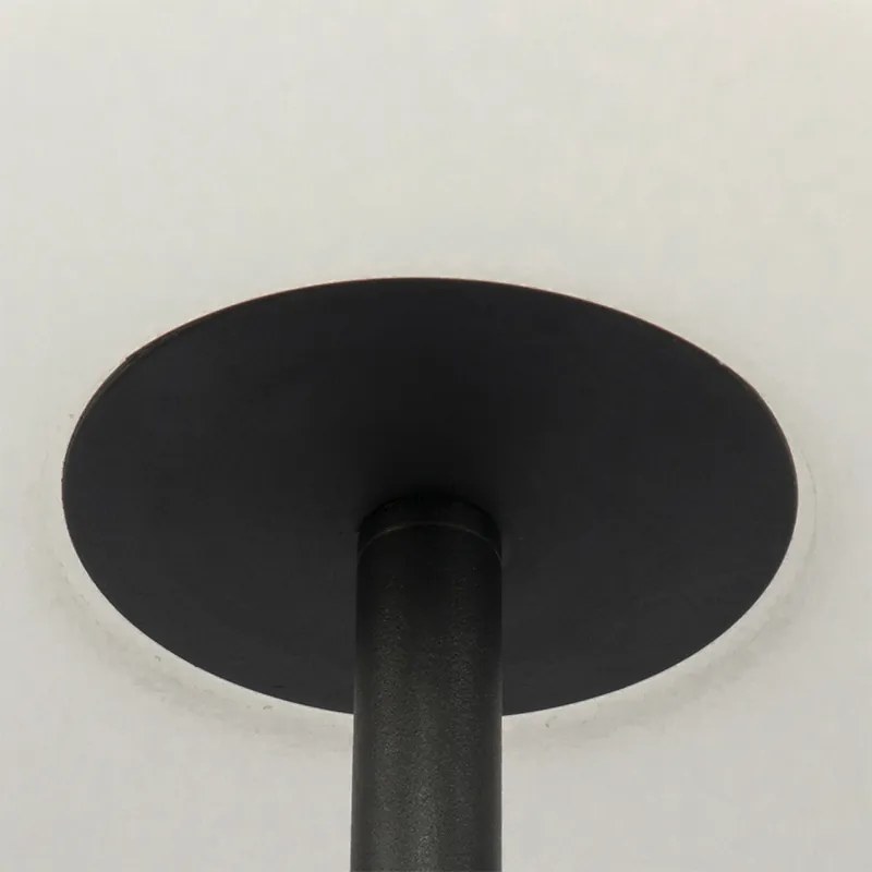 Candeeiro de pé exterior preto com abajur branco IP65 25 cm - Virginia