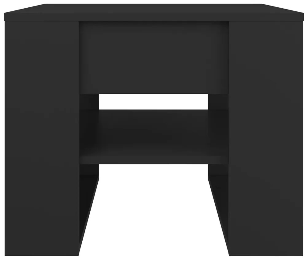 Mesa de centro 55,5x55x45 cm madeira processada preto