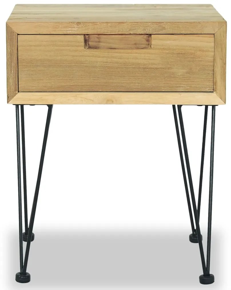 Mesa de cabeceira 40x30x50 cm teca maciça