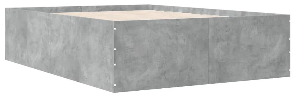 Estrutura de cama 120x190 cm derivados de madeira cinza cimento