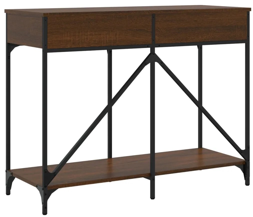 Mesa consola 100x39x78,5 cm derivados madeira carvalho castanho
