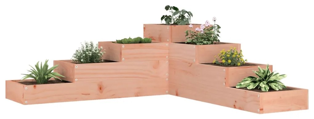 vidaXL Floreira com 4 níveis 106x104,5x36 cm madeira de douglas maciça