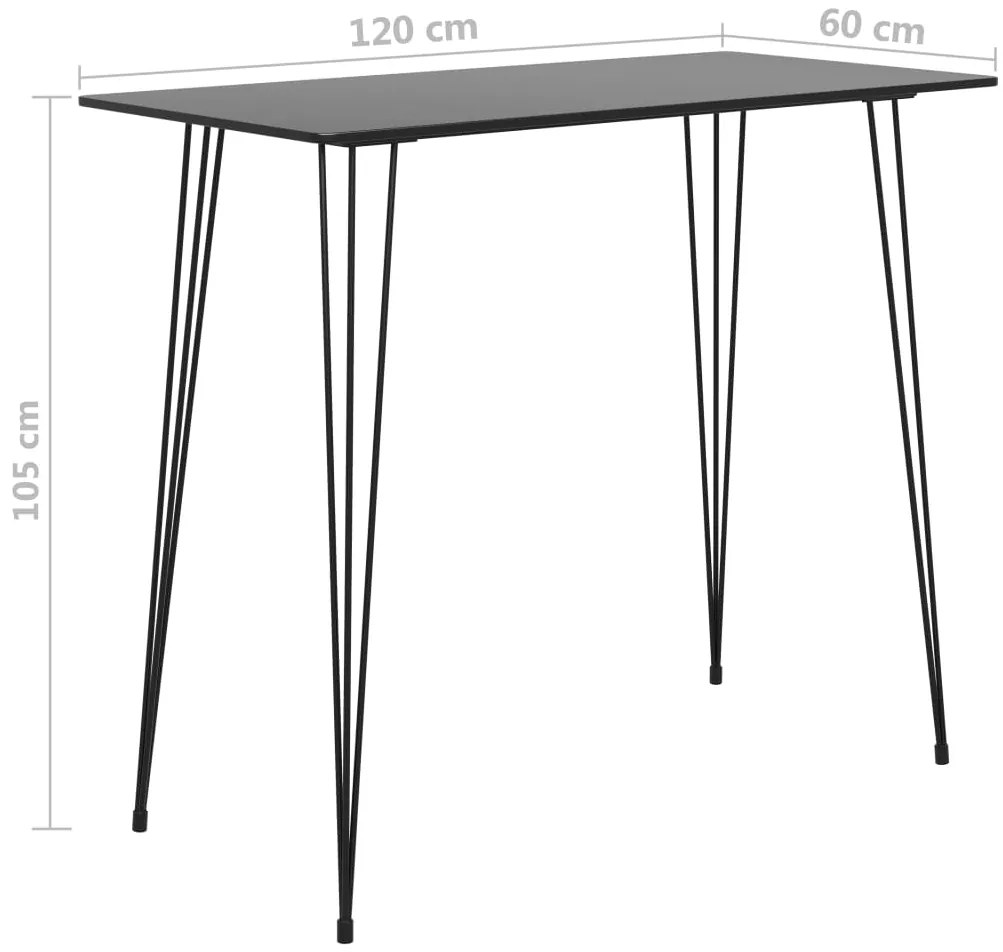 7 pcs conjunto de bar preto